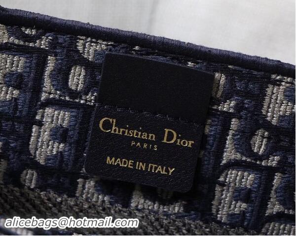 Expensive DIOR TOTE BAG IN EMBROIDERED CANVAS C1288 blue