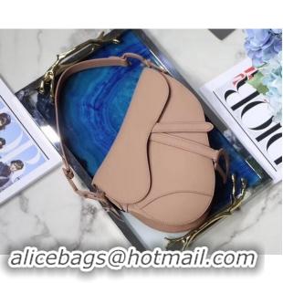 Refined Cheap Dior Mini Saddle Bag Calfskin M0447 Nude