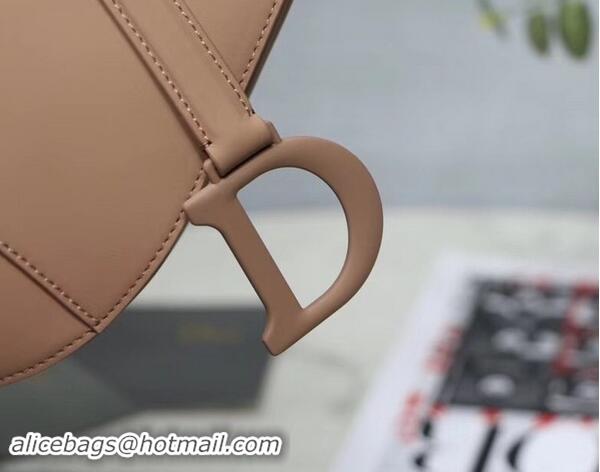 Refined Cheap Dior Mini Saddle Bag Calfskin M0447 Nude