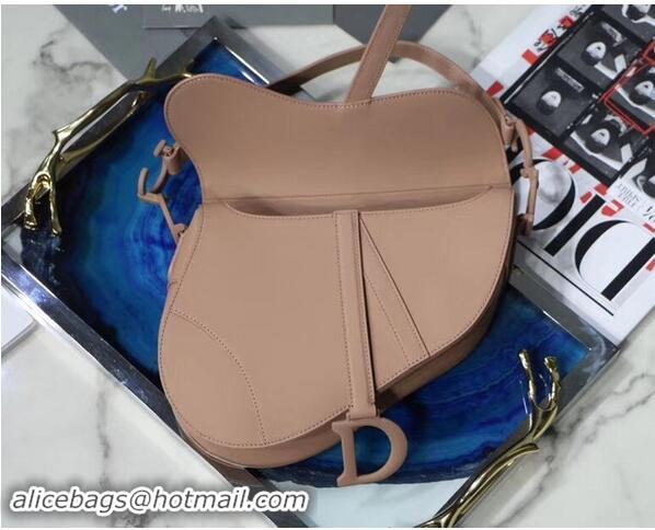 Refined Cheap Dior Mini Saddle Bag Calfskin M0447 Nude