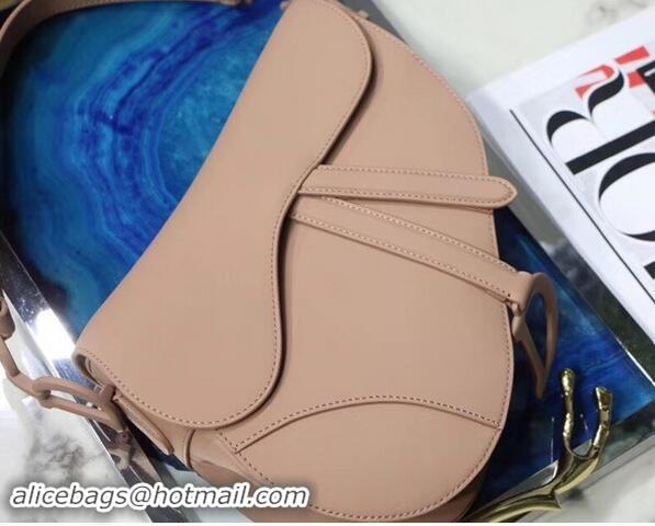 Refined Cheap Dior Mini Saddle Bag Calfskin M0447 Nude