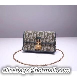 Comfortable Faux Dior DIORAMA leather Chain bag S2012 green