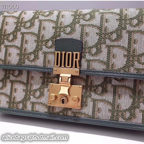 Comfortable Faux Dior DIORAMA leather Chain bag S2012 green