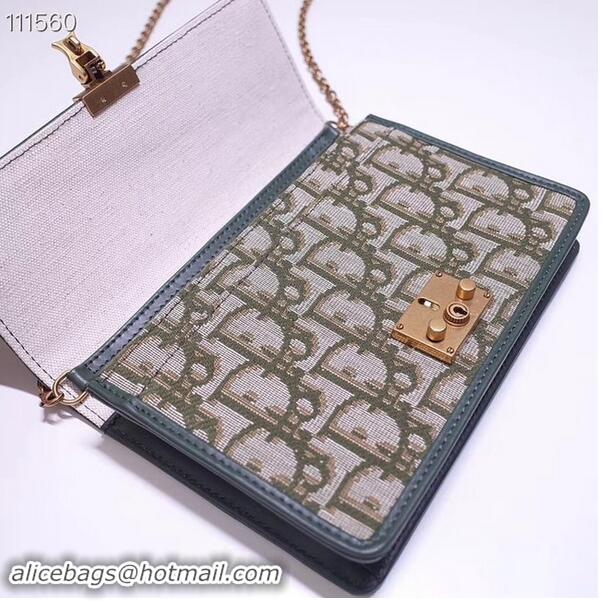 Comfortable Faux Dior DIORAMA leather Chain bag S2012 green