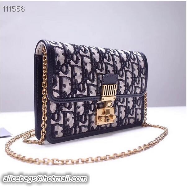 Cheapest Discount Dior DIORAMA leather Chain bag S2012 blue