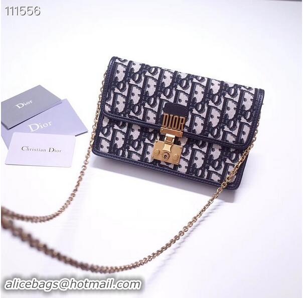 Cheapest Discount Dior DIORAMA leather Chain bag S2012 blue