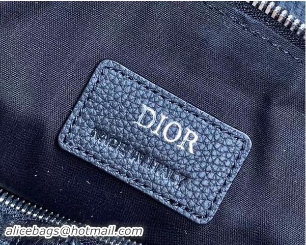 Buy Ladies DIOR OBLIQUE SADDLE BELT BAG M9019 black