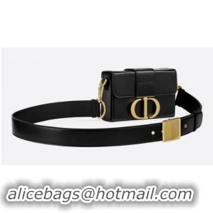 Shop Cheapest Dior 30 MONTAIGNE Sheep leatherJACQUARD BOX BAG M928 black