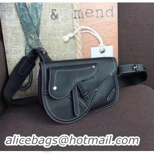 Luxury Cheapest DIOR OBLIQUE SADDLE BELT BAG M9021 black