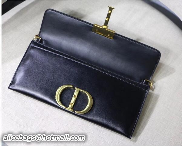 Reproduction Dior 30 MONTAIGNE sheepskin leather Clutch bag M9206 black