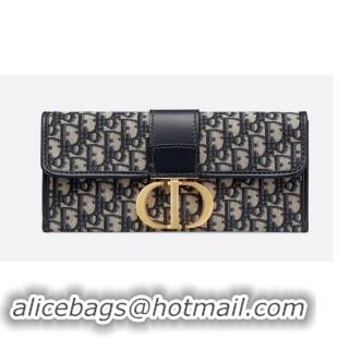 Low Cost Dior 30 MONTAIGNE EMBROIDERED CANVAS Clutch bag M9206 blue