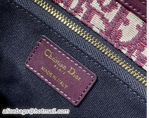 Durable Faux Dior 30 MONTAIGNE EMBROIDERED CANVAS Clutch bag M9206 burgundy