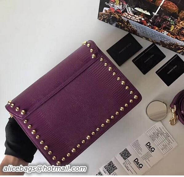 Purchase Discount Dolce & Gabbana Calfskin Leather 5698 Purple