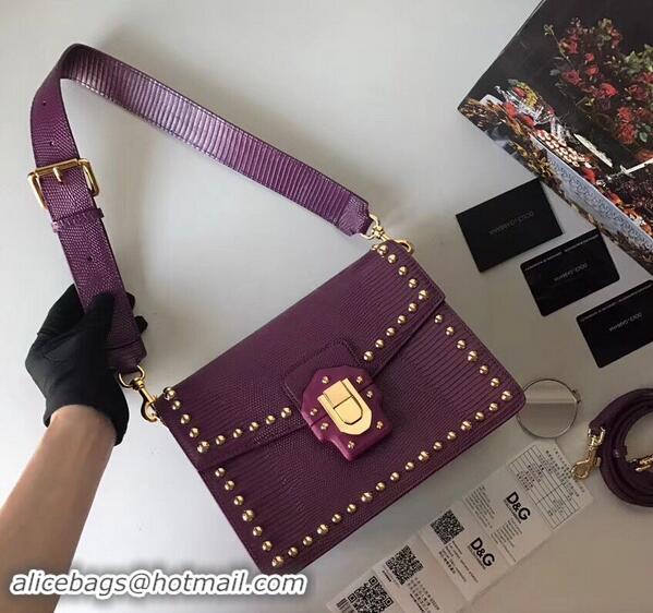 Purchase Discount Dolce & Gabbana Calfskin Leather 5698 Purple