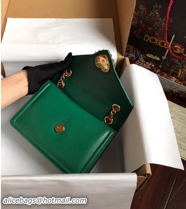 Good Quality Dolce & Gabbana Calfskin Leather 4046 green