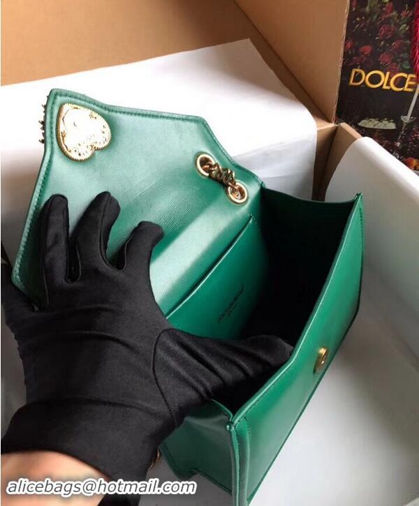 Good Quality Dolce & Gabbana Calfskin Leather 4046 green