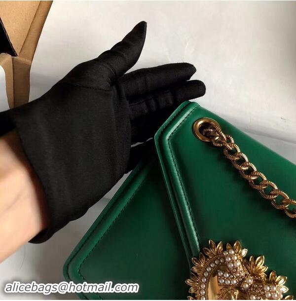 Good Quality Dolce & Gabbana Calfskin Leather 4046 green