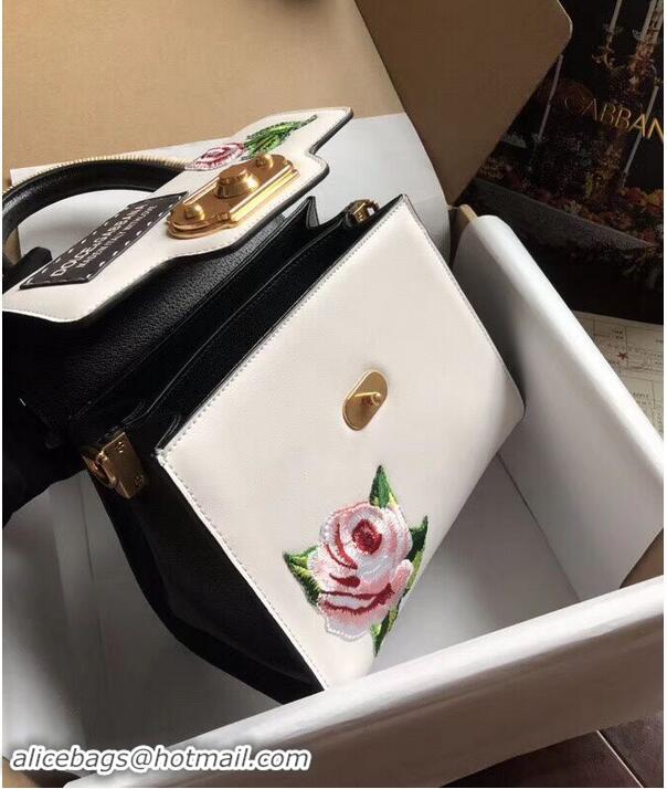 Design Promotion Dolce & Gabbana SICILY Chrysanthemum Calfskin Tote Bags 5588-2 white