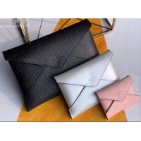 Top Grade Louis Vuitton Epi Leather Pochette Kirigami Pouch Bag M64186 Black/Silver/Pink 2019