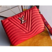 Fashion Louis Vuitton New Wave Zip Pochette Bag M67500 Red 2019