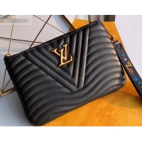 New Design Louis Vuitton New Wave Zip Pochette Bag M63943 Black 2019