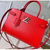 Sophisticated Louis Vuitton Epi Leather Twist Tote Bag M54811 Coquelicot