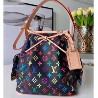 Luxury Louis Vuitton Vintage Monogram Canvas NeoNoe Bag M42229 Black/Multicolor