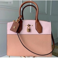 Popular Style Louis Vuitton City Steamer MM Tote Bag M53068 Pink/Beige/Tan