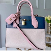 Top Design Louis Vuitton City Steamer PM Tote Bag M53888 Blue/White/Pink