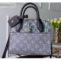 Grade Louis Vuitton City Steamer Mini Tote Bag M55469 Monogram LV Pop Blue