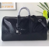 Discount GUCCI 206500 GG SUPREME large carry-on duffle BLACK