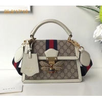 Good Product gucci Queen Margaret small GG top handle bag 476541 white