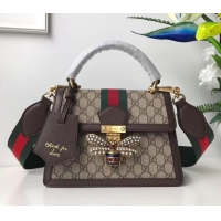 Most Popular gucci Queen Margaret small GG top handle bag 476541 coffee