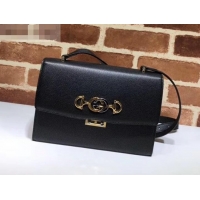 Good Quality Gucci Zumi grainy leather small shoulder bag 576388 black