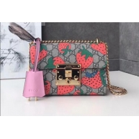 Pretty Style gucci Padlock GG Strawberry small shoulder bag 409487 