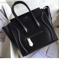 Hot Style Celine Micro Luggage Bag in Original Smooth Calfskin Black C090905