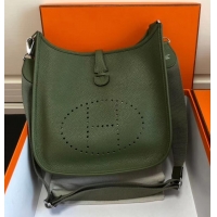 Unique Style Hermes Togo Leather Evelyne III PM Bag H091401 army green