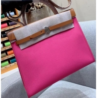 Fashion Hermes Herbag Zip 31 Bag in Original Quality brown/fuchsia H091410