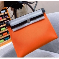 Unique Style Hermes Herbag Zip 31 Bag in Original Quality Black/Orange H091410