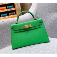 Lower Price Hermes Mini Kelly II Bag in Original Chevre Leather H091413 Bamboo Green