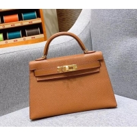 Good Quality Hermes Mini Kelly II Bag in Original Epsom Leather H091413 Brown