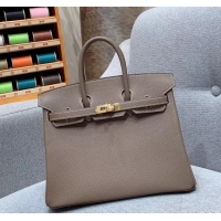 Trendy Design Hermes Birkin 25cm Bag in Original Epsom Leather H091416 Elephant Gray