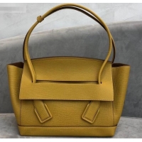 Discount Bottega Veneta Arco 33 Bag in Grainy Calfskin Top Handle Bag BV90710 Yellow 2019