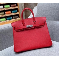 Discount Hermes Birkin 25cm Bag in Original Epsom Leather H091416 Red