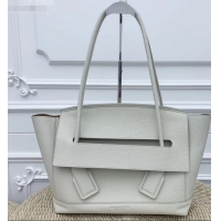 Buy women Bottega Veneta Arco 48 Bag in Grainy Calfskin Top Handle Bag BV90702 White 2019