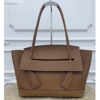 Cheapest Bottega Veneta Arco 48 Bag in Grainy Calfskin Top Handle Bag BV90702 Brown 2019