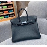 Good Taste Hermes Birkin 25cm Bag in Original Togo Leather H091418 blackish green