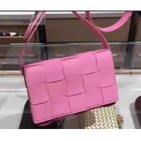 Youthful Bottega Veneta Cassette Crossbody Bag In Maxi Intrecciato BV90726 Pink 2019