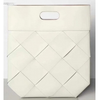 Duplicate Bottega Veneta Small Slip Tote Bag In Maxi Weave BV90732 White 2019