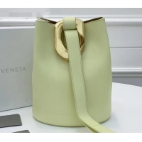 Unique Discount Bottega Veneta Drop Petite Bucket Bag BV90802 Light Yellow 2019